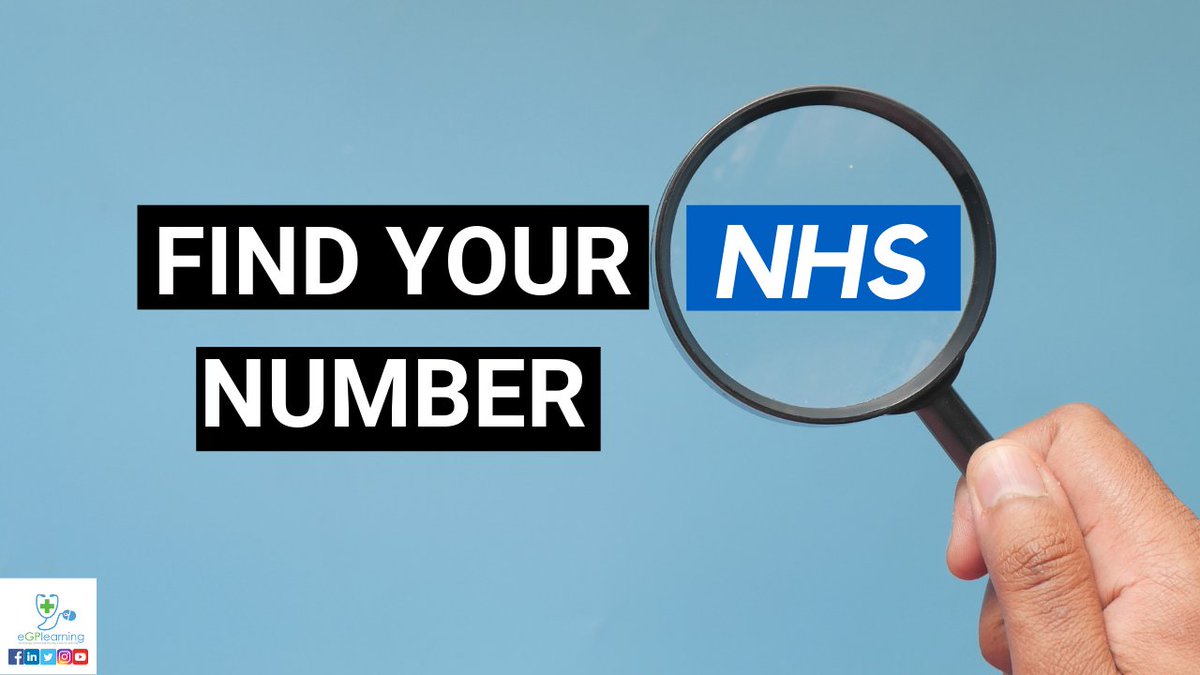 Do you know your NHS number?

It is a key piece of information to remember.

Find out here: youtu.be/IHE4cG_ie_c
