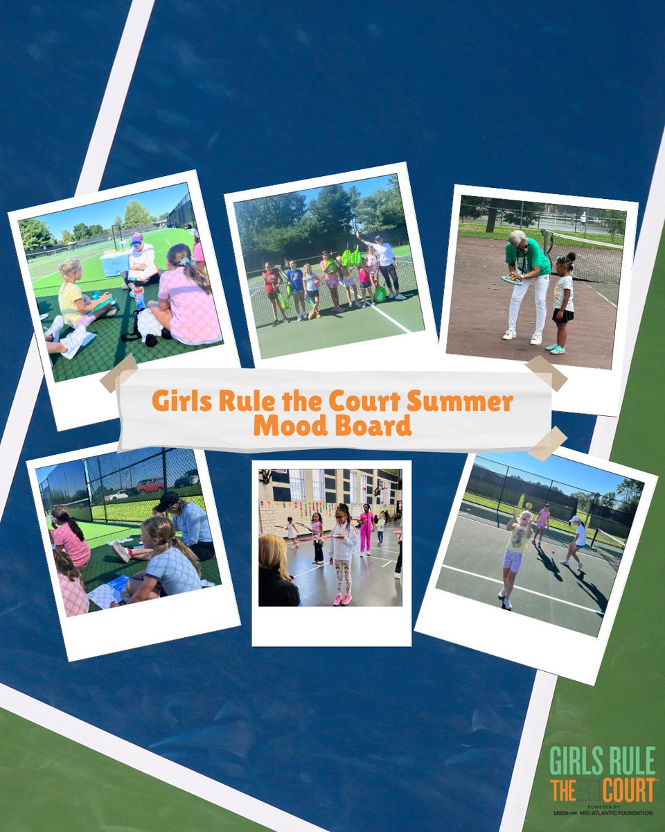 Major summer vibes only 💁🏽‍♀️☀️ Girls Rule the Court is serving confidence, connection, and fun this summer. This mood board says it all—growth on and off the court!

#girlsrulethecourt #tennis #ustamidatlantic