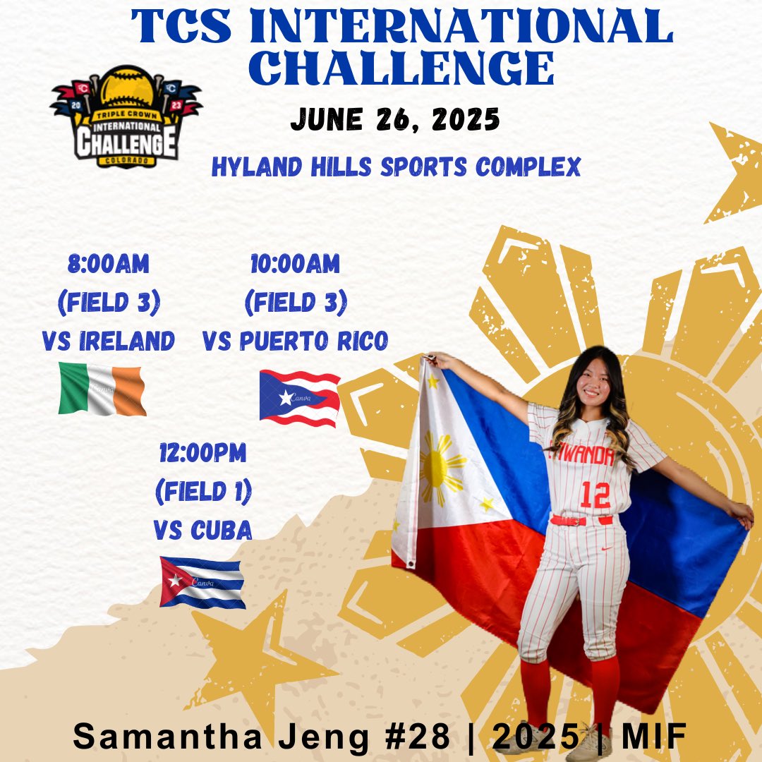 Countdown to TCIC! Let’s go 💙💛❤️Looking forward to seeing my teammates &amp; represent for Team 🇵🇭 #classof2025 #lastsummerszn #SeniorSzn #team🇵🇭 #leavingitalloutonthefield #MIF <a href="/WPISoftball/">WPI Softball</a> <a href="/SCAMarinakis/">Athletics Marinakis Schimmel</a>