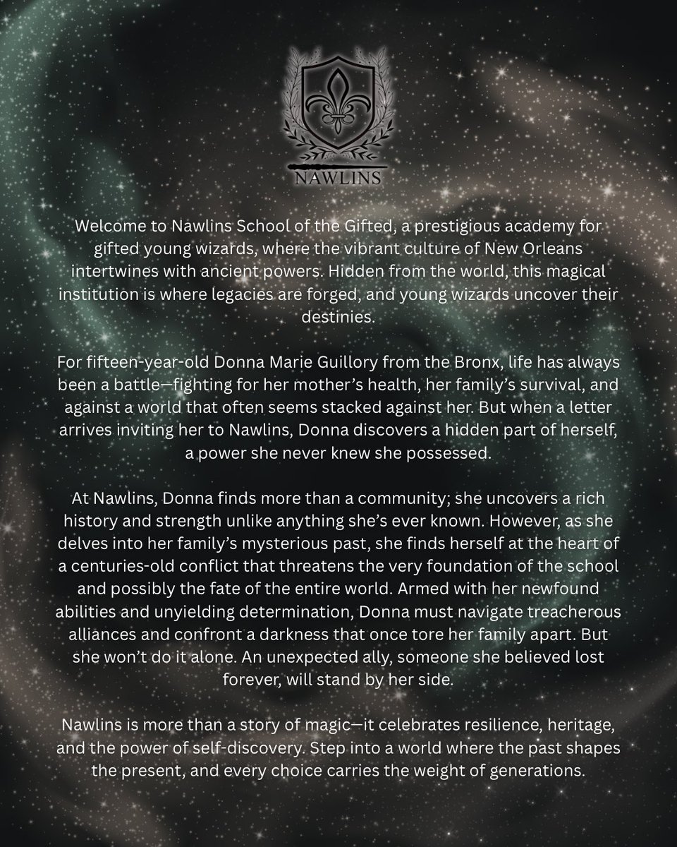 Nawlins_Series's tweet image. ✨BLURB REVEAL ✨
Magic runs deep in the roots of New Orleans… but at Nawlins, power comes at a price.
From actor and storyteller @DericAugustine comes Nawlins.
🪄 Wands up! The real magic of Nawlins isn’t taught — it’s survived.
🗓️ Releases August 5th