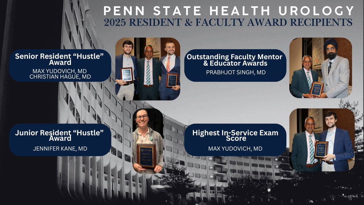 PSH_Urology's tweet image. We are thrilled to celebrate the outstanding achievements of our 2025 Resident and Faculty Award Recipients! Your hard work, dedication, and passion are exceptional. Congratulations to each of you on this well-deserved recognition!