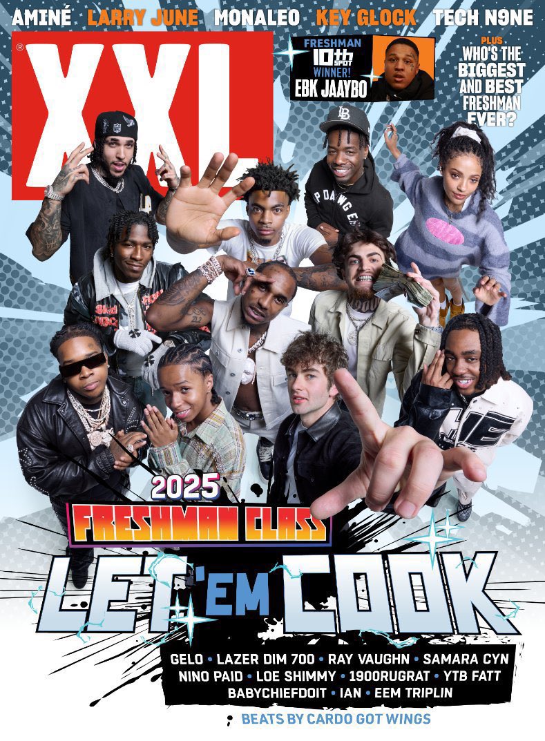 Kurrco's tweet image. Thoughts on 2025's XXL Freshman Class? 👀🎓

👤 BabyChiefDoIt
👤 1900Rugrat
👤 Lazer Dim 700
👤 Samara Cyn
👤 EBK Jaaybo
👤 Ray Vaughn
👤 YTB Fatt
👤 Loe Shimmy
👤 Nino Paid
👤 Eem Triplin
👤 Gelo
👤 Ian

Beats by Cardo Got Wings