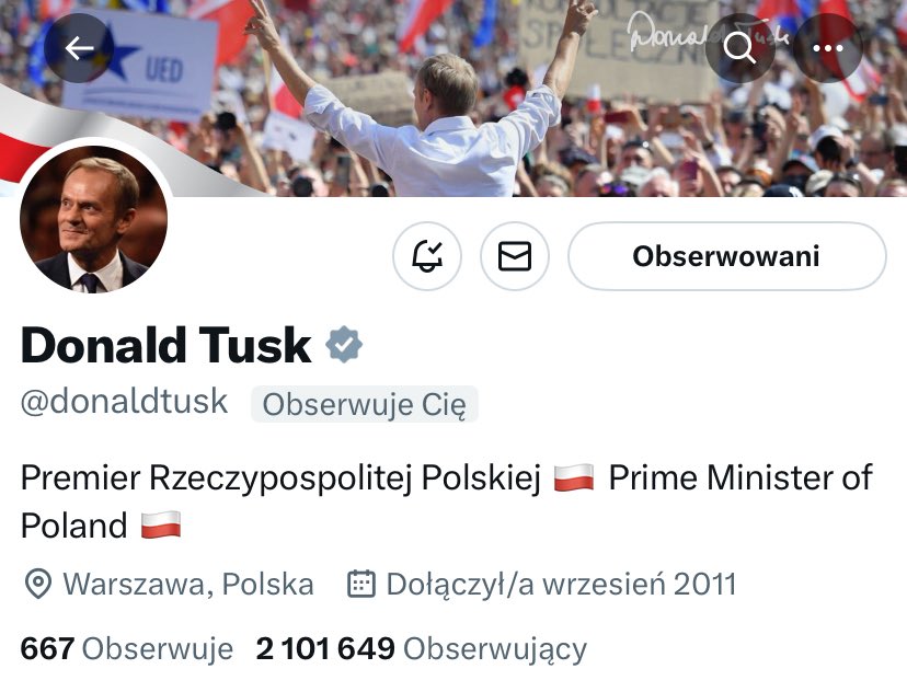 Krzysztof Sałek #Trzaskowski2025 (@salekk860) on Twitter photo Panie Premierze <a href="/donaldtusk/">Donald Tusk</a>
Przed Polską najważniejsza z wojen - bez mundurów i broni - wojna informacyjna z populistami, którzy dla zdobycia władzy posuną się do najgorszych kłamstw i oszczerstw. To nasze Monte Cassino - będzie trudno, ale damy radę. Dziękuję za obserwację 🫡 Panie Premierze <a href="/donaldtusk/">Donald Tusk</a>
Przed Polską najważniejsza z wojen - bez mundurów i broni - wojna informacyjna z populistami, którzy dla zdobycia władzy posuną się do najgorszych kłamstw i oszczerstw. To nasze Monte Cassino - będzie trudno, ale damy radę. Dziękuję za obserwację 🫡
