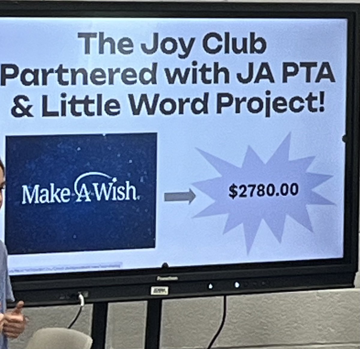 The Joy Club <a href="/Jackson_Ave/">Jackson Ave School</a> BRAVE assembly today sharing how much money they raised for <a href="/MakeAWish/">Make-A-Wish America</a>. Spreading JOY!!!! #MineolaProud <a href="/MineolaUFSD/">Mineola UFSD</a>