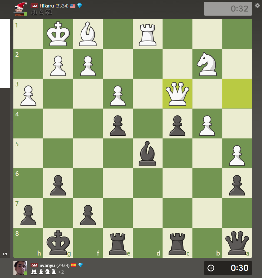 AlvarAlonso's tweet image. Una pena que no rematara esta partida ganada contra Hikaru con las ideas que aporto en el curso ;)

Ya tenéis mi curso publicado en chessable en castellano de la Benoni! :)