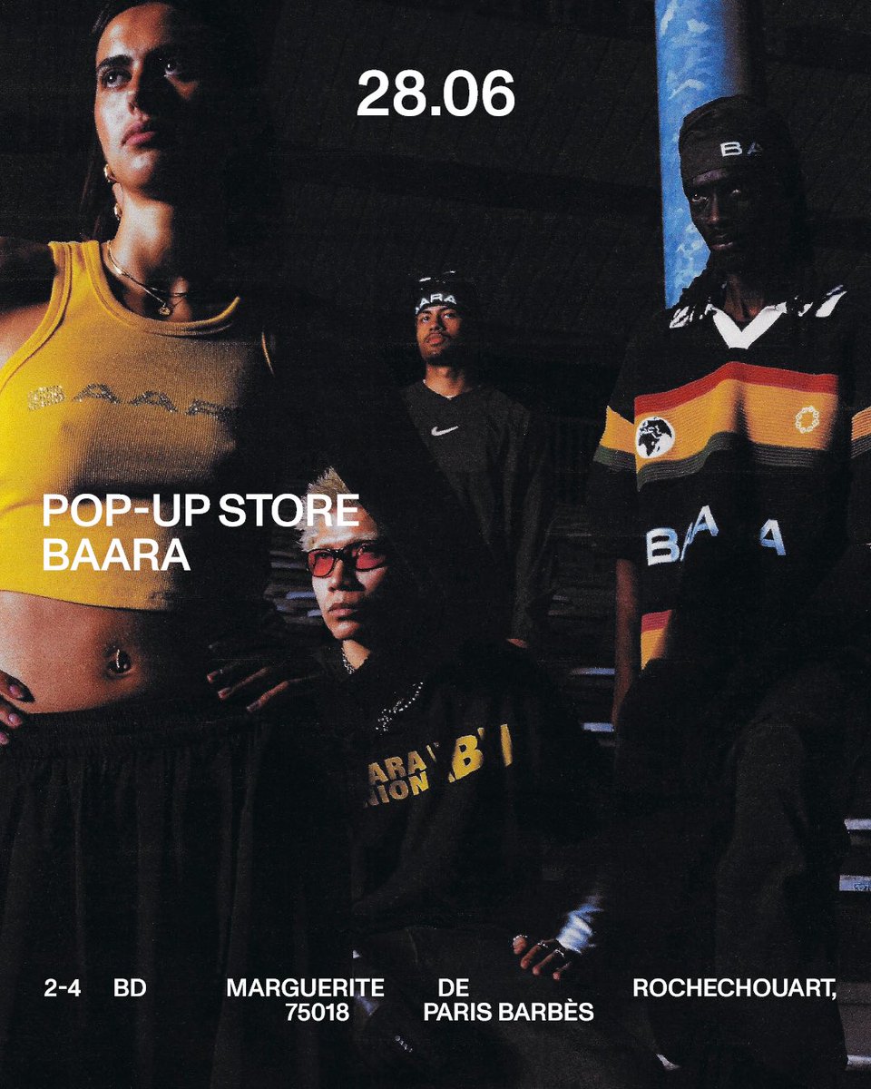 POP UP BAARA 
SAMEDI 28 JUIN