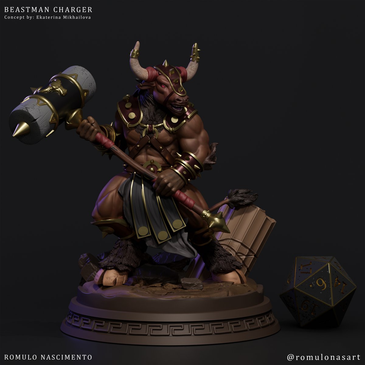 Romulonasart's tweet photo. want to share my latest project BEASTMAN CHARGER Concept by Ekaterina Mikhailova
I created this model in miniatures for 3d printing

More Images on Artstation : https://t.co/UD6gbk4AXy

#miniatures #3dprint #zbrush #tabletop #boardgame #actionfigures #3dart #3dmodeling https://t.co/oYpSyVtwuP