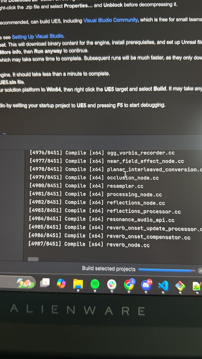 First time compiling UE from source in a couple years… while I haven’t waited this long for something in awhile, it sort of feels like home 😜