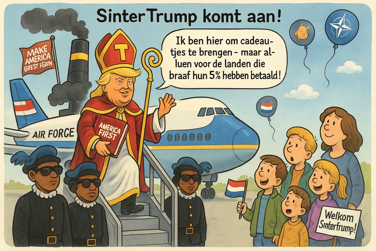 ukevb's tweet image. Hij komt, hij komt. O, hij is er al #NAVOtop #Trump #koning