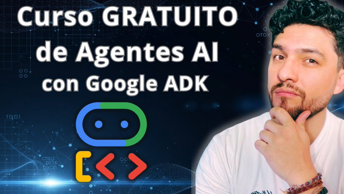 🎓 ¿Te gustaría crear agentes de Inteligencia Artificial con tecnología de Google?
¡Ya puedes hacerlo! 🚀

Acabo de lanzar las primeras clases de un curso gratuito sobre Google ADK (Agent Development Kit) en YouTube, donde te enseño paso a paso cómo construir agentes inteligentes