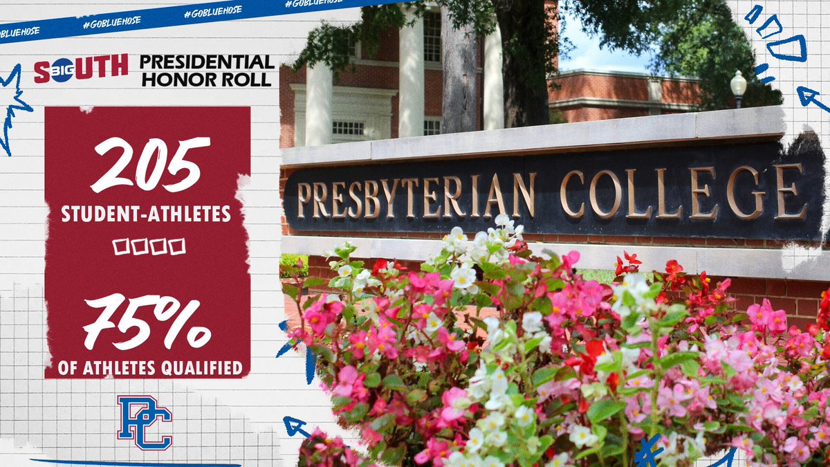 That's FIVE straight years that our Blue Hose have qualified at least 7️⃣0️⃣ percent to the <a href="/BigSouthSports/">Big South Conference</a> Presidential Honor Roll!

Congrats to all of our amazing student-athletes 💙

🗞 - shorturl.at/VtDR5

#GoBlueHose