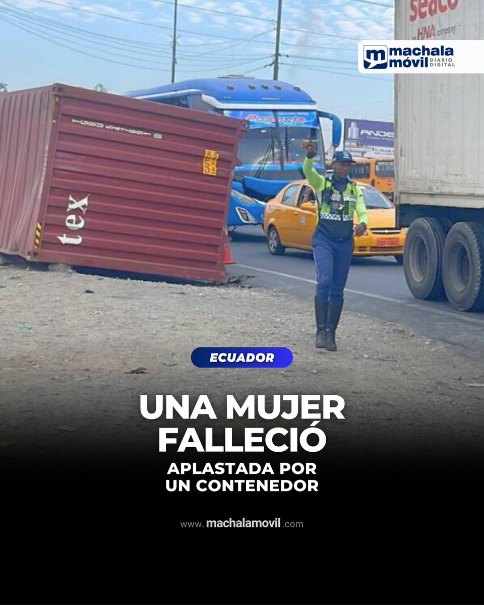 En la vía Perimetral, norte de Guayaquil, una mujer falleció aplastada por un contenedor, la mañana de este martes 24 de junio.

Más información aquí: wp.me/p8ZMOh-uin