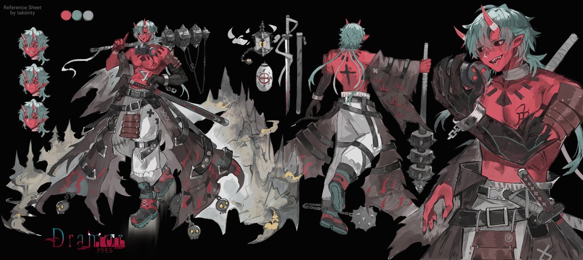 DramorVT's tweet image. ⛩️ 𝐈𝐧𝐟𝐨 &amp;amp; 𝐑𝐞𝐟. 𝐒𝐡𝐞𝐞𝐭 鬼 

『𝘋𝘢𝘳𝘦 𝘺𝘰𝘶 𝘤𝘳𝘰𝘴𝘴 𝘵𝘩𝘦 𝘵𝘩𝘳𝘦𝘴𝘩𝘰𝘭𝘥 𝘪𝘯𝘵𝘰 𝘵𝘩𝘦 𝘶𝘯𝘬𝘯𝘰𝘸𝘯?』  
 
☲ Twitch ▹twitch.tv/dramorvt
☲ Art Tag ▹ #Drawmor

♱ Character Design: @hata_kiwi 
♱ Ref Sheet/Outfit design: @taksinty111 

#Vtuber…