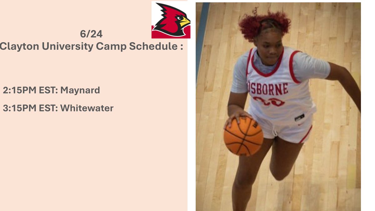 Mina Ly (@mina_ly07) on Twitter photo Looking forward to playing <a href="/CSULakers/">Clayton State Athletics</a> today. Check out my schedule below - LET'S GOOOOO <a href="/ladycardsbball_/">OHSLadyCardinals_bball</a> 👏👏🔥🔥🔥👑👑
<a href="/Senator_WBB/">Davis & Elkins Women’s Basketball</a>
<a href="/UWG_WBB/">UWG Women’s Basketball</a>
<a href="/NShelwick/">Coach Colie</a>
<a href="/Lander_WBB/">Lander Women's Basketball</a>
<a href="/UWA_WBB/">University of West Alabama WBB</a>
<a href="/CSUCougarsWBB/">Columbus State Women’s Basketball</a>
<a href="/Coker_WBB/">Coker Women's Basketball</a>
<a href="/CSULakers/">Clayton State Athletics</a>
<a href="/CoachHouser/">Matt Houser</a>
<a href="/VeronikaR33/">Veronika Robertsđź’«</a>
<a href="/Shorter_WBB/">Shorter University Women’s Basketball</a>
<a href="/mikemillsnc/">Mike Mills WBB College Recruiting</a>
<a href="/SewaneeWBB/">Sewanee Women’s Basketball</a> Looking forward to playing <a href="/CSULakers/">Clayton State Athletics</a> today. Check out my schedule below - LET'S GOOOOO <a href="/ladycardsbball_/">OHSLadyCardinals_bball</a> 👏👏🔥🔥🔥👑👑
<a href="/Senator_WBB/">Davis & Elkins Women’s Basketball</a>
<a href="/UWG_WBB/">UWG Women’s Basketball</a>
<a href="/NShelwick/">Coach Colie</a>
<a href="/Lander_WBB/">Lander Women's Basketball</a>
<a href="/UWA_WBB/">University of West Alabama WBB</a>
<a href="/CSUCougarsWBB/">Columbus State Women’s Basketball</a>
<a href="/Coker_WBB/">Coker Women's Basketball</a>
<a href="/CSULakers/">Clayton State Athletics</a>
<a href="/CoachHouser/">Matt Houser</a>
<a href="/VeronikaR33/">Veronika Robertsđź’«</a>
<a href="/Shorter_WBB/">Shorter University Women’s Basketball</a>
<a href="/mikemillsnc/">Mike Mills WBB College Recruiting</a>
<a href="/SewaneeWBB/">Sewanee Women’s Basketball</a>