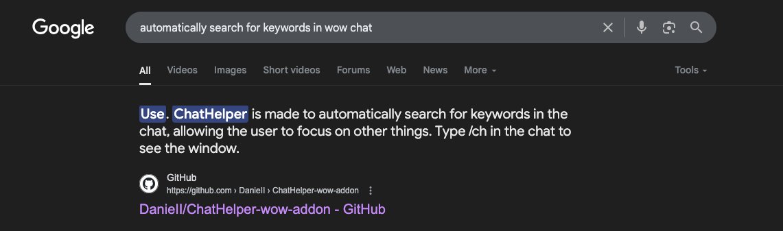 DanielBogdanov0's tweet image. More than 2 years ago, I created a WoW addon. Today, I randomly Googled the problem it solves and my repo came up as the top result. That was cool to see.