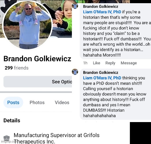 I am occasionally amused at the sort of childish coward who posts idiotic shit on my page and has a melt-down when I point out that he's wrong. Poor Brandon here missed that Trump is a fan of Andrew Jackson and that modern Republicans defend the legacy of the Southern Dixiecrats.