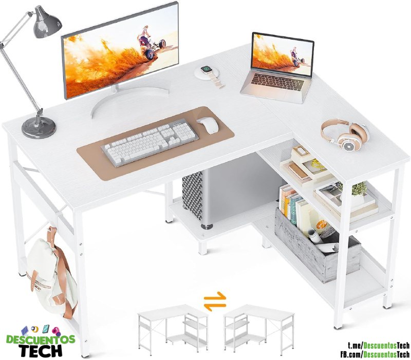 DescuentosTech_'s tweet image. #Escritorio ⚡️Oferta flash⚡️ $44 ✅ Envío gratis con Prime 🚛

Escritorio Esquinero en L ODK 40&quot; (Reversible, con Estantes)

Aprovecha el precio especial y mejora tu espacio de trabajo hoy.
👉 ¡Compártelo y no te lo pierdas! #Descuentos #Muebles

🛒 Ver oferta: