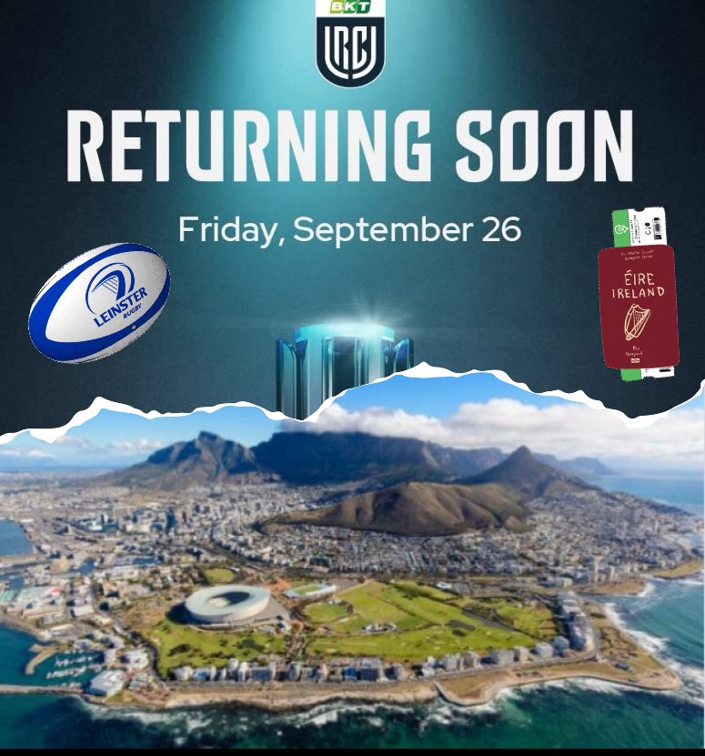 94 days to the start of the 25/26 <a href="/URCOfficial/">BKT United Rugby Championship (URC)</a> season!!! 92 days till we fly to Cape Town <a href="/jwttravel/">JWT TRAVEL</a> 🇿🇦🇿🇦 Let the countdown begin 💙🏉😊🏉💙 #JWTTravel #LeinsterTour #STOvLEI #BULvLEI #CapeTown #Pilanesberg #Pretoria