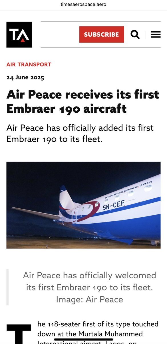 Air Peace tweet media