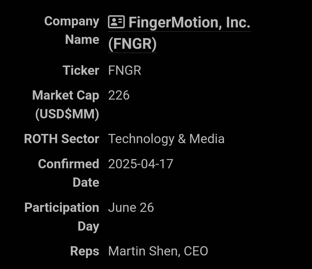 $FNGR at the 15th Annual Roth London Conference
June 24th-26th, 2025 🙋‍♂️💚
meetmax.com/sched/event_12…