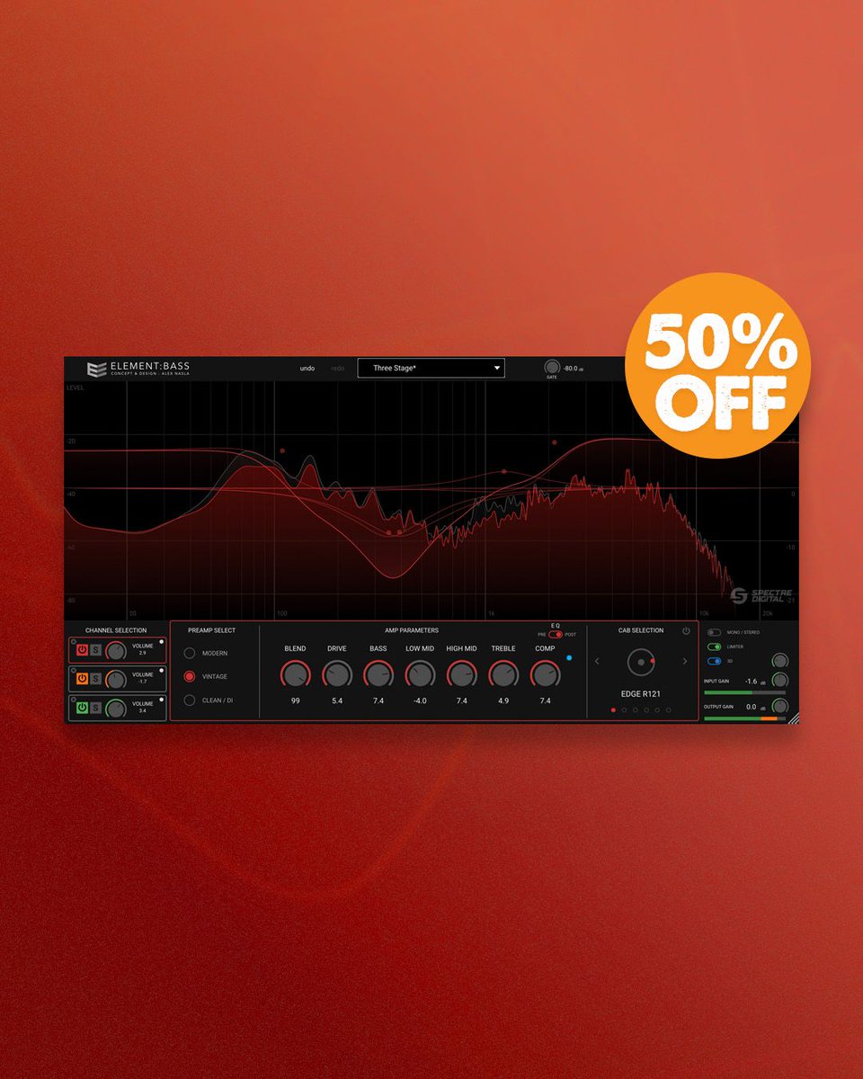Spectre Digital Summer Sale 🎸 
Save 50% on Element Bass
Buy here - pluginfox.com/eb
Sale ends July 8th ⏰

#spectredigital #elementbass #pluginfox #plugindeals #pluginsales #dtm #plugins #vstplugins