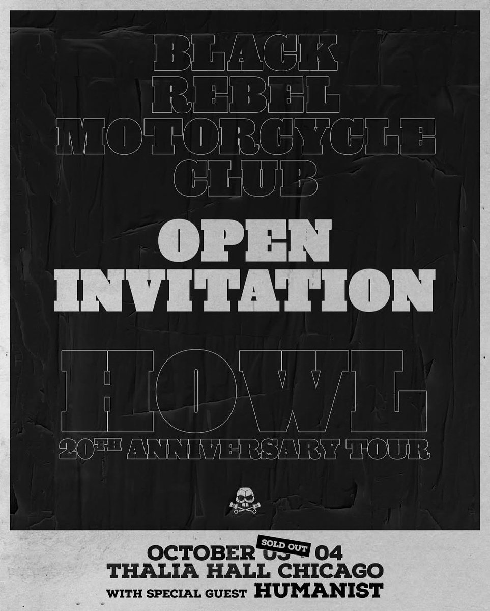 Due to high demand, BRMC’s October 3rd show in Chicago is nearly sold out - so they’ve added a second night on October 4th! Tickets for the new date go on sale this Friday.

<a href="/BRMCofficial/">BRMCofficial</a> <a href="/bellaunion/">Bella Union</a>