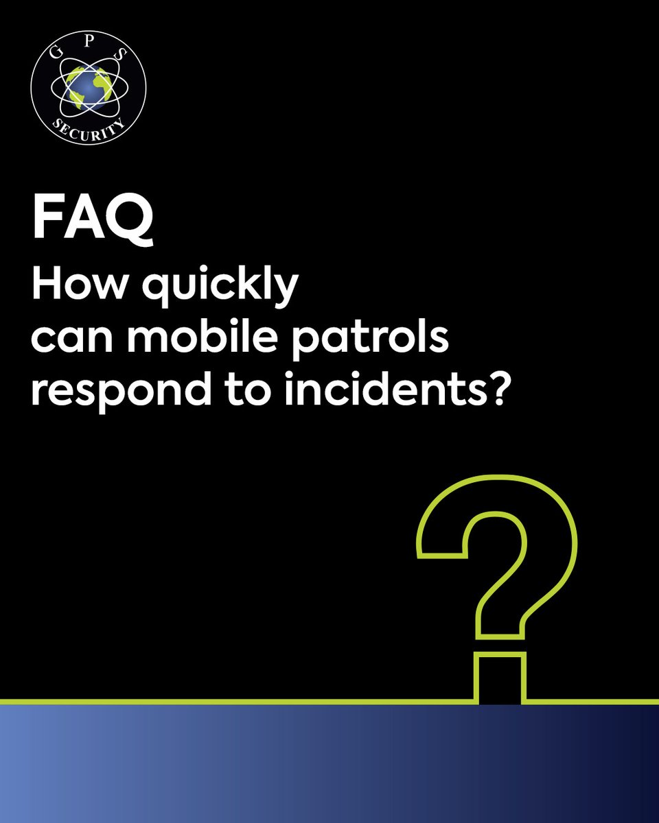 gps_security's tweet image. In most cases, our mobile patrols can respond within minutes, depending on the location.

At GPS Security, we strategically position our patrol units and use real-time monitoring to ensure the fastest possible response day or night.

#FAQ #MobilePatrol #SecurityResponse #GPS
