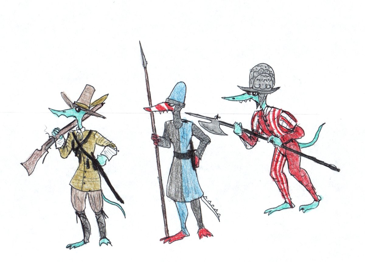 Some historical snippy lizard soldiers from the Alps
