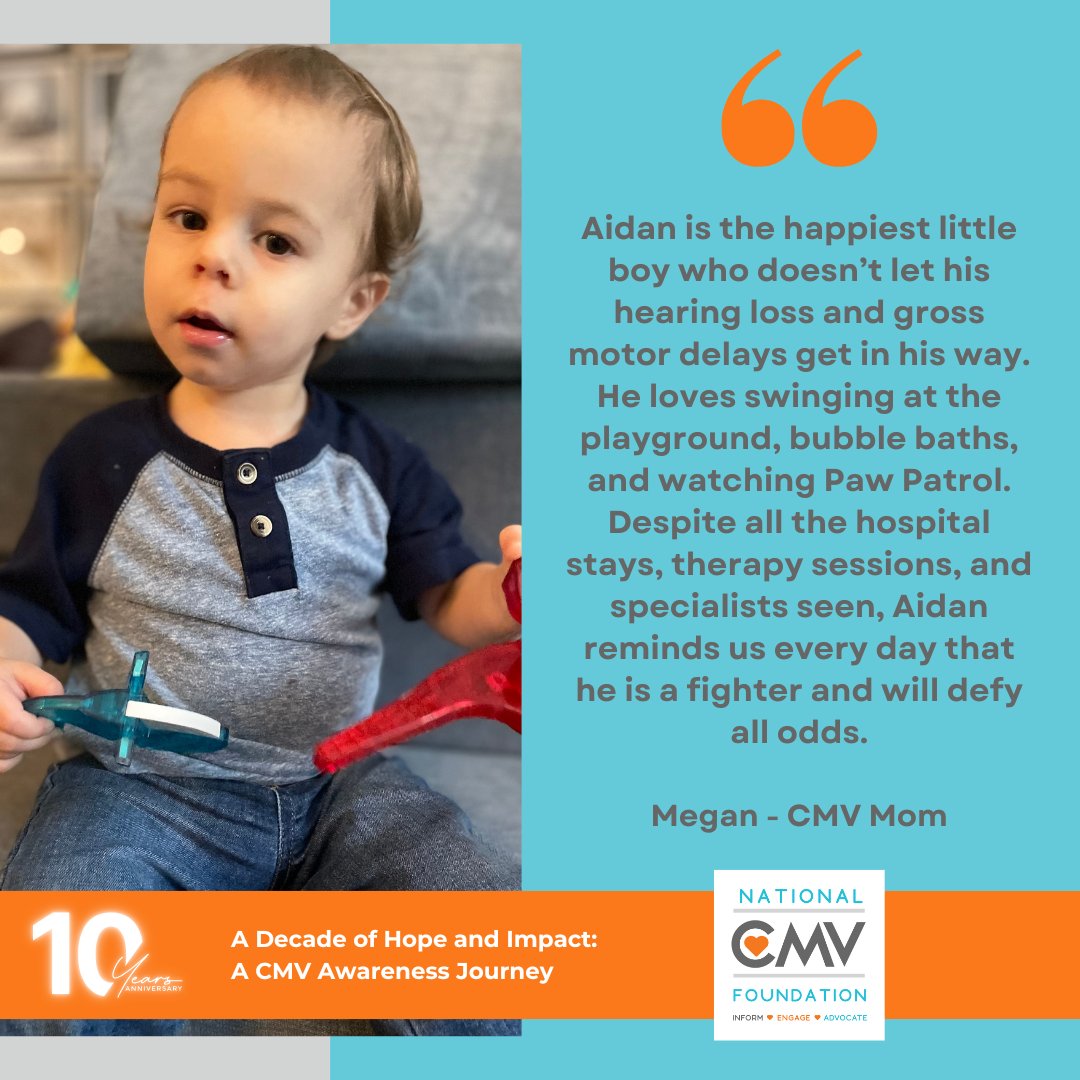Say hi to Aidan! He is representing our #FacesOfCMV today! 💙 

#StopCMV #CMVAwareness