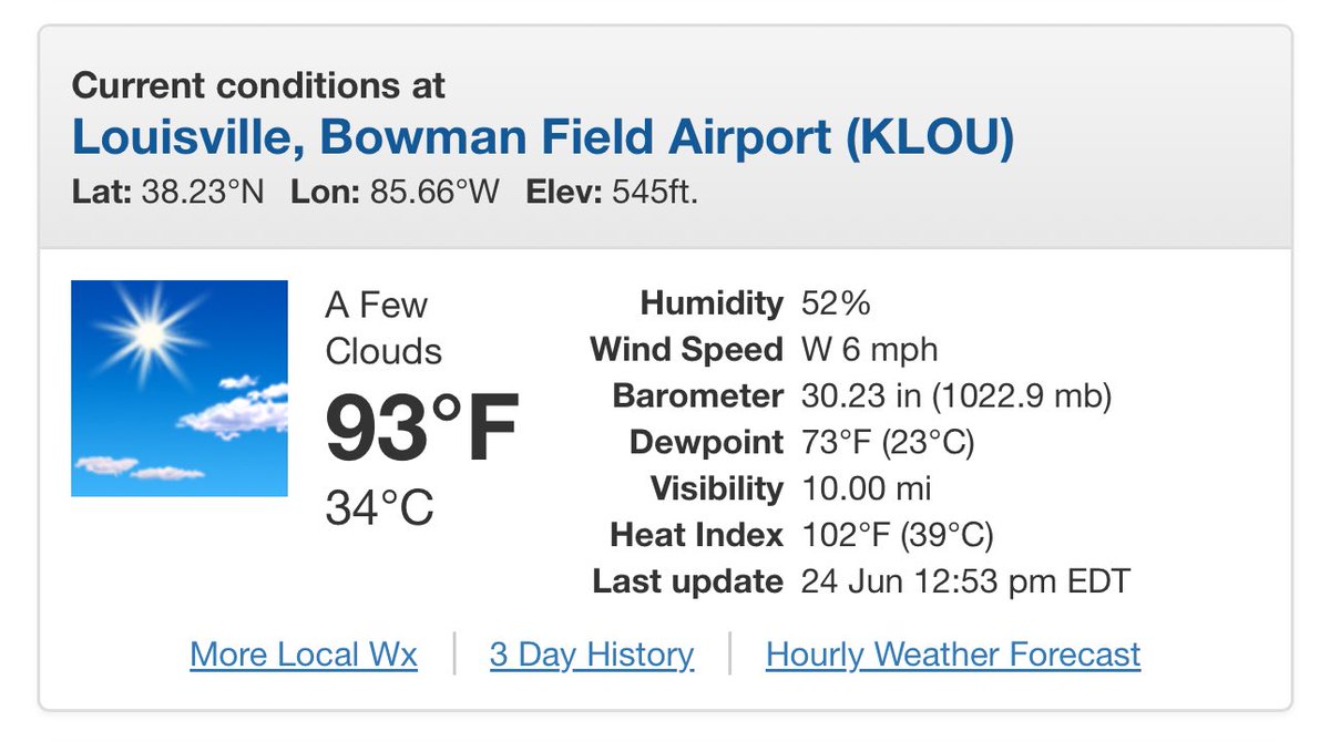 FallsCityWx's tweet photo. This heat is flat out disrespectful. It will continue to be like this for the rest of the week with little relief unless you catch an afternoon downpour, but even that wonβt provide much relief.
#FallsCityWx #FCWx #502wx #lmkwx #i65wx #wx #kywx #inwx #heatwave https://t.co/Cj2t19DnpK
