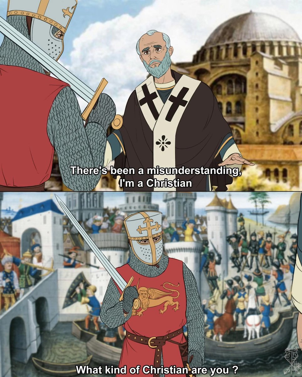 On #ThisDayInHistory in 1203, the armies of the #FourthCrusade arrived at Constantinople (now İstanbul). Relations with the Romans had deteriorated by then, so Venetians chose to skip the Holy Land and attack their fellow Christians instead. They sacked the city on 12 April 1204.