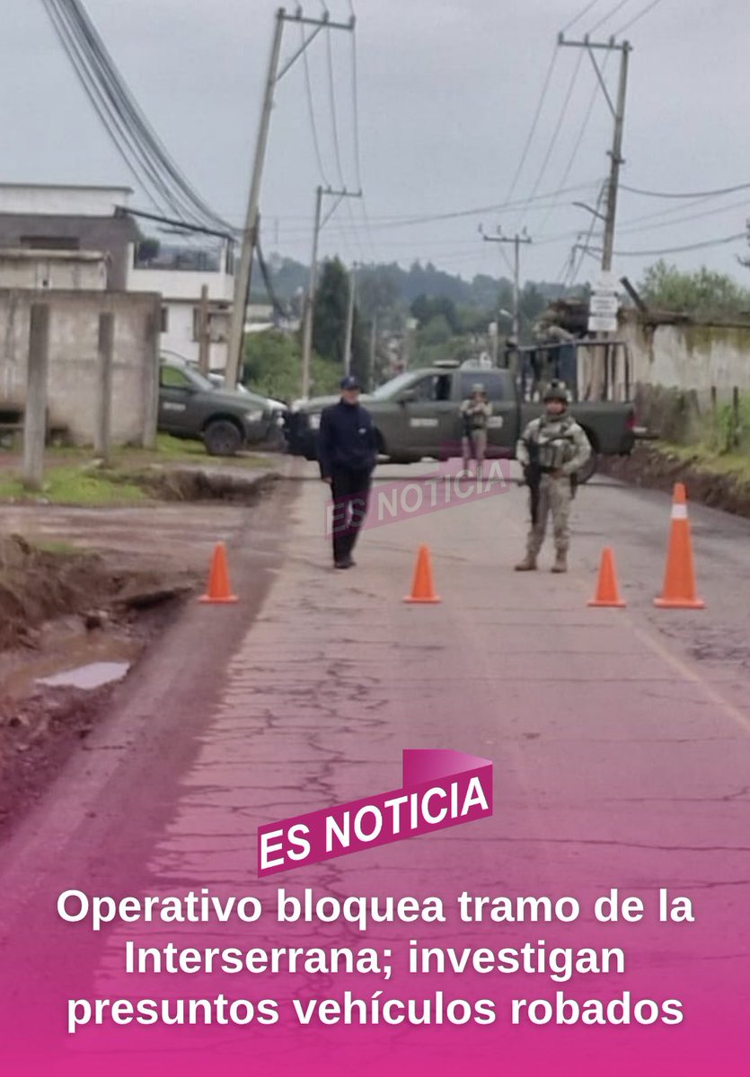 Conecta_Informa's tweet photo. #EN| La #Interserrana, a la altura del Puente de Cristo, en #Zacatlán está cerrada tanto para peatones como para automóviles por un operativo entre el municipio y el Ejército. Fuentes extraoficiales señalan que en la zona se habrían localizado vehículos con reporte de robo. https://t.co/2lJYjXR3nx