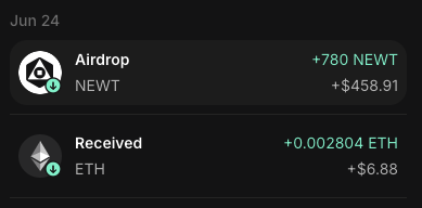 got about $500 airdrop from <a href="/MagicNewton/">Newton</a>.

i was eligible because:

&gt; staking KAITO (about 500)
&gt; created 2 Recurring Buy agents (about $120)

easiest money right now.

but I still don't understand why I'm not eligible for yapping.
