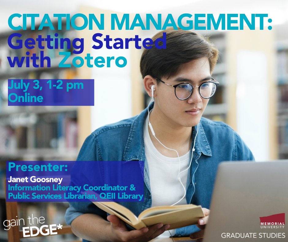 📢Join us for an introductory session on Zotero — a free, open-source citation management tool that helps you save and organize your research materials and automatically generate citations as you write.
Register➡️bit.ly/4nztd43 Upcoming workshops: bit.ly/407Yr8U