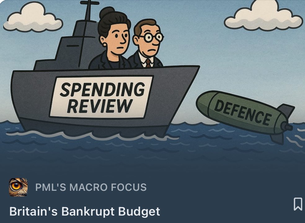 MortimerleePaul's tweet image. Britain&apos;s Bankrupt Budget

Rachel Reeves Spending Review was a Shameless Charade
 substack.com/@mortimerleepa…