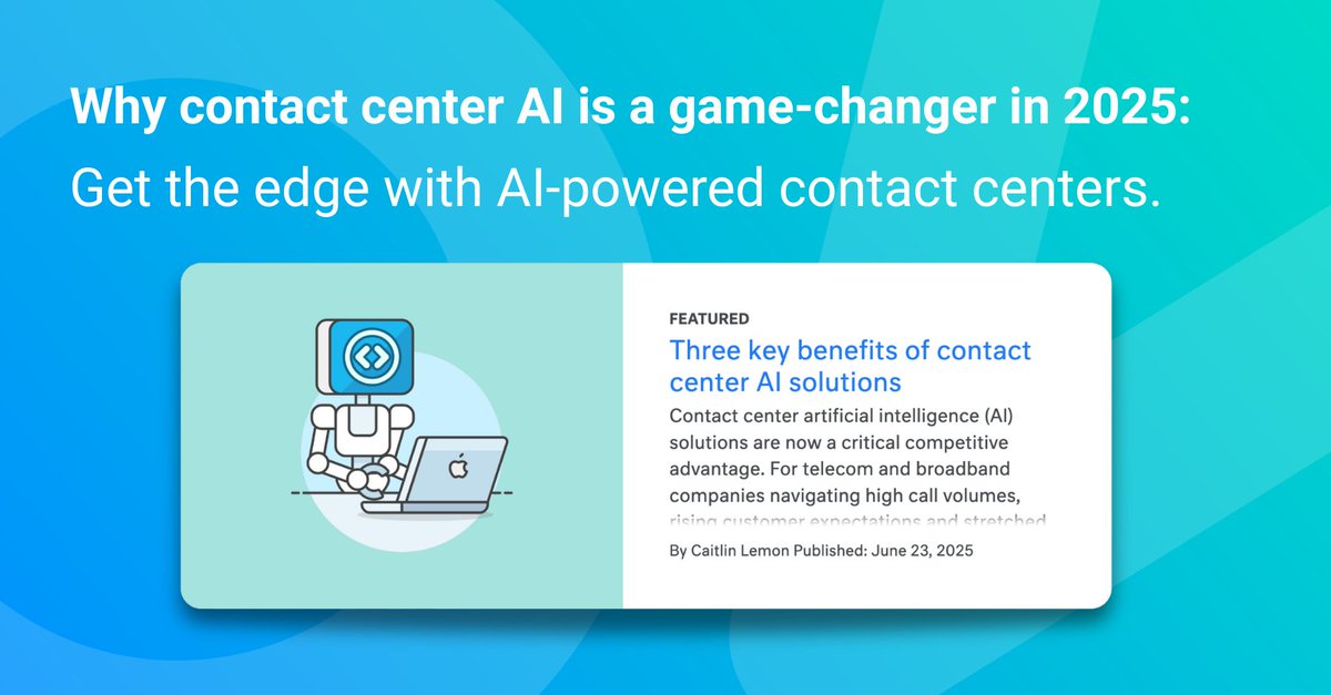 Discover the top benefits of contact center AI and how it can give your team the competitive edge.
 👉 Read more in our latest blog post. hubs.li/Q03tm36d0