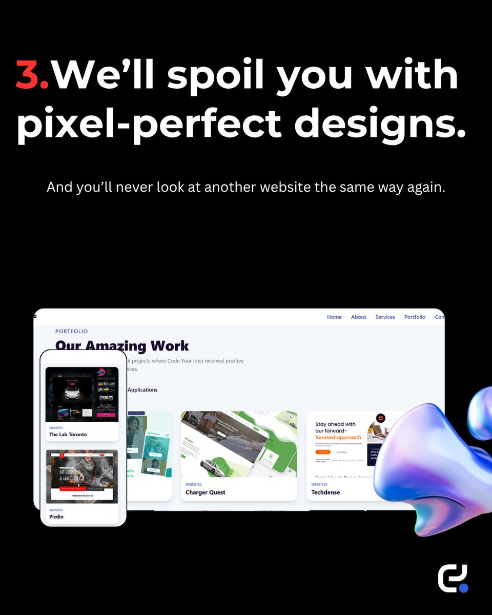 codeyouridea_'s tweet image. 5 Reasons why you should NOT ❌ consider us 🤧
#CodeYourIdea #BuildBetterWebsites #ScalableSolutions #TechThatDelivers #BusinessAutomation #DigitalTransformation #UserExperience #CodeWithPurpose