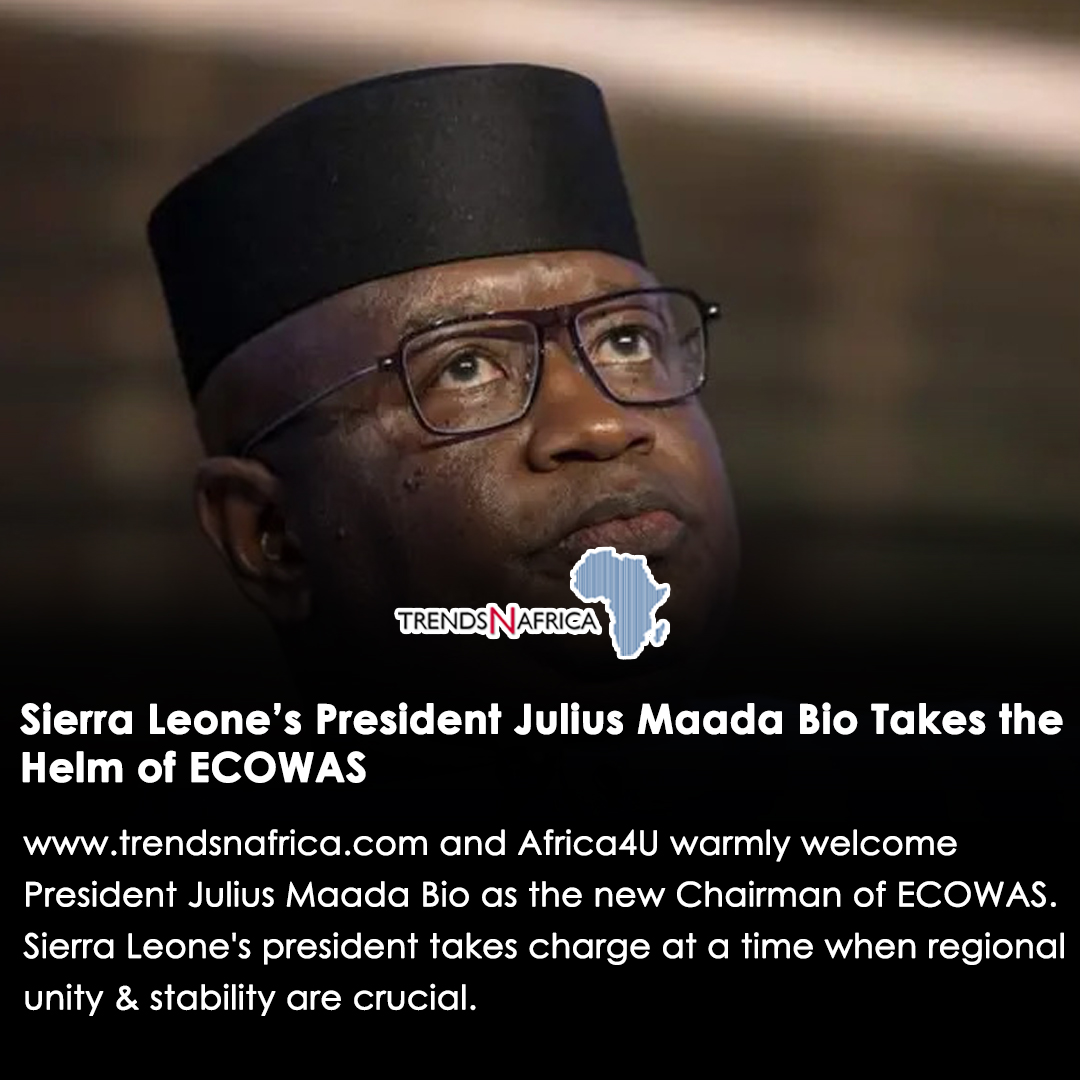 🚨 Julius Maada Bio becomes ECOWAS Chair

🇸🇱 Sierra Leone's president takes charge at a time when regional unity &amp; stability are crucial.
📌 Goals: Reintegration, growth, peace, cooperation.
🔗 trendsnafrica.com/sierra-leones-…

#MaadaBio #ECOWAS #WestAfrica #TrendsNAfrica #Africa4U