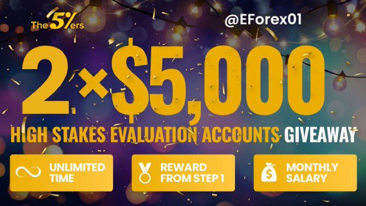E • TRADES (@e_trades01) on Twitter photo 🎁 GIVEAWAY | 2 X $5,000 HIGH STAKES ACCOUNTS 🎁
Make sure you Follow these 5 Easy STEPS to QUALIFY ⤵️:
1. Like, Repost, and Tag 3 friends
2. Follow <a href="/E_TRADES01/">E • TRADES </a> <a href="/the5erstrading/">The5ers</a> <a href="/isaacoladipupo_/">Isaac Oladipupo 👑💙</a> and <a href="/ForexTvOfficial/">Forex Tv</a>
3. Sign Up Here : rebrand.ly/ETRADES01
4. Vote 🎁 GIVEAWAY | 2 X $5,000 HIGH STAKES ACCOUNTS 🎁
Make sure you Follow these 5 Easy STEPS to QUALIFY ⤵️:
1. Like, Repost, and Tag 3 friends
2. Follow <a href="/E_TRADES01/">E • TRADES </a> <a href="/the5erstrading/">The5ers</a> <a href="/isaacoladipupo_/">Isaac Oladipupo 👑💙</a> and <a href="/ForexTvOfficial/">Forex Tv</a>
3. Sign Up Here : rebrand.ly/ETRADES01
4. Vote