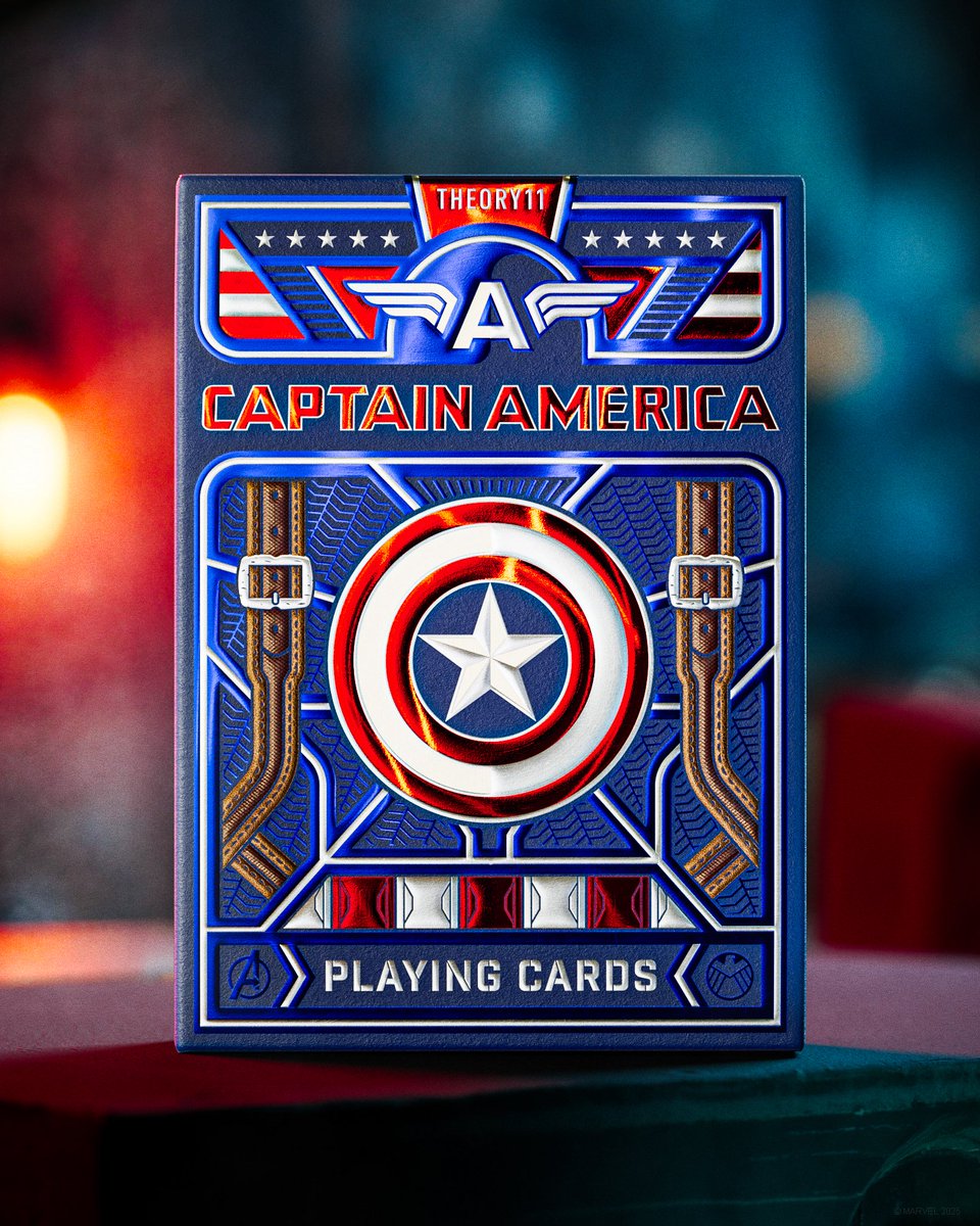 🇺🇸 On Your Left! Captain America Playing Cards feature all of your favorite characters: Steve Rogers, Winter Soldier, Peggy Carter, Sam Wilson, and more. Available Now! theory11.com/captainamerica #theory11 #captainamerica