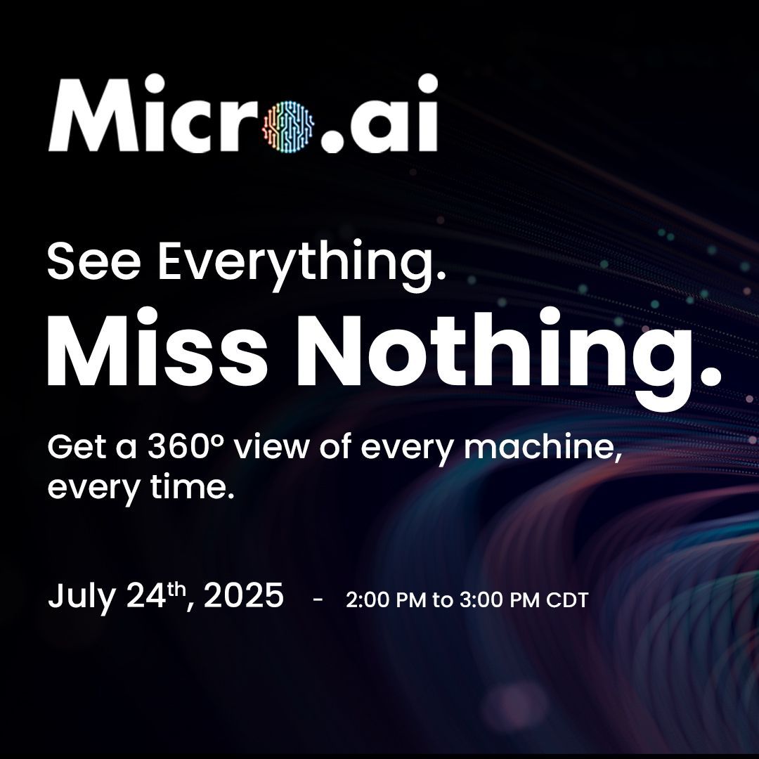 MicroAI_AI's tweet image. Join us on July 24th to learn how new Agentic GenAI technology is providing industrial companies with the means to dramatically improve machine observability, performance, and health. Register now at buff.ly/GKQzbNJ.
#AgenticAI #GenAI #MachineIntelligence