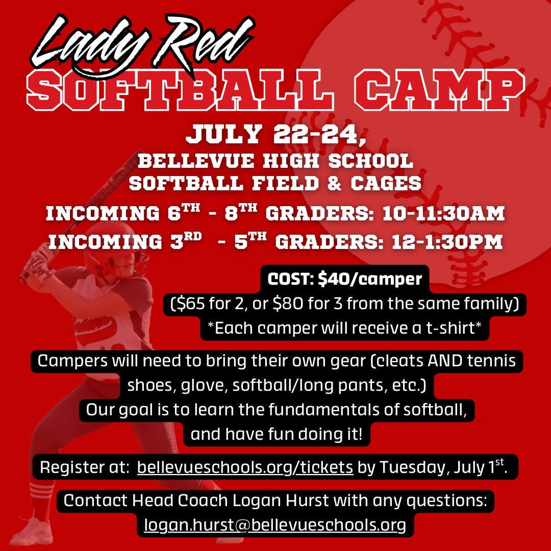 Bellevue Lady Red Softball tweet media