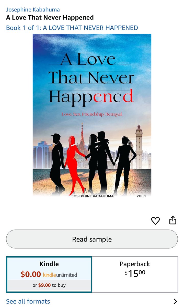 samuelsaviourk's tweet image. Guess what? Amazon lets you read the first 3 chapters of “A Love That Never Happened” Novel by @josephineKabah free of charge to decide if you want to buy, check it out via amazon.com/Love-That-Neve… thank me later 🙏