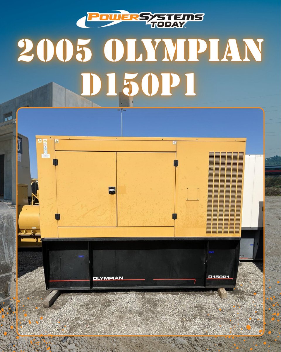 PowerSysToday's tweet image. This featured stationary generator has a 150 kW standby power rating and can reach up to 480 V! 🫡

Link to Listing ➡️ ow.ly/Utpr50WcZ6G

📞 Call (317) 942-7000 for more information!

#StationaryGenerators #GeneratorListings #PowerUp #PowerSystemsToday