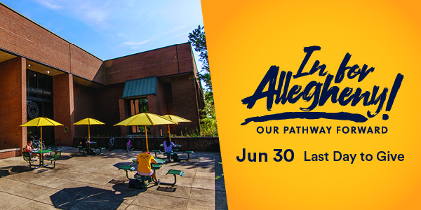 Life is busy, and the world is loud. But Allegheny? It's still here. Still home. 🏡

Every single gift tells a story. A story of connection, pride, and Gators showing up for each other.

Haven’t given yet this year? Now’s the time. 🐊 Give what you can at go.allegheny.edu/giving