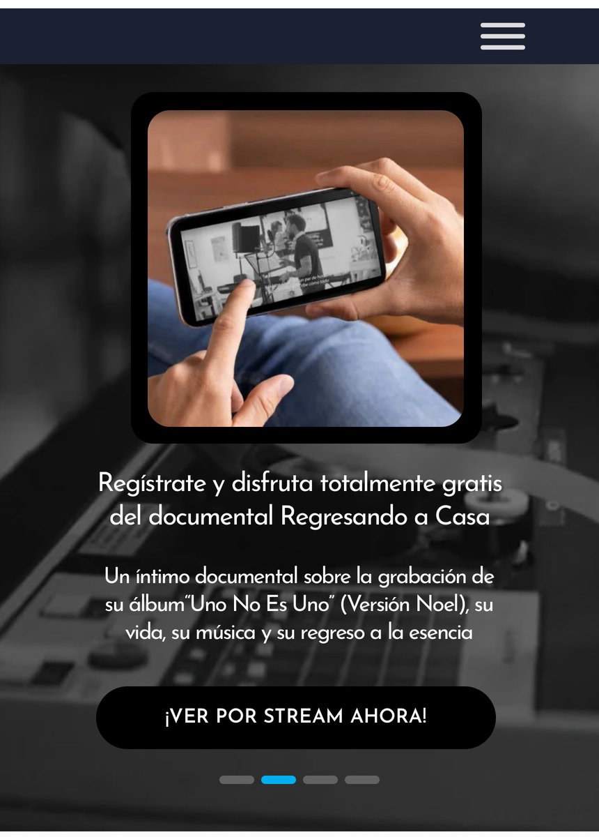 Noel Schajris (@noelschajris) on Twitter photo Disfruta gratis mi nuevo Documental “Regresando a Casa “ dirigido por Talo Silveyra para <a href="/dynamodynamito/">DYNAMO PRODUCTIONS</a>
Stream aquí 👇👇👇
noelschajris.fan Disfruta gratis mi nuevo Documental “Regresando a Casa “ dirigido por Talo Silveyra para <a href="/dynamodynamito/">DYNAMO PRODUCTIONS</a>
Stream aquí 👇👇👇
noelschajris.fan