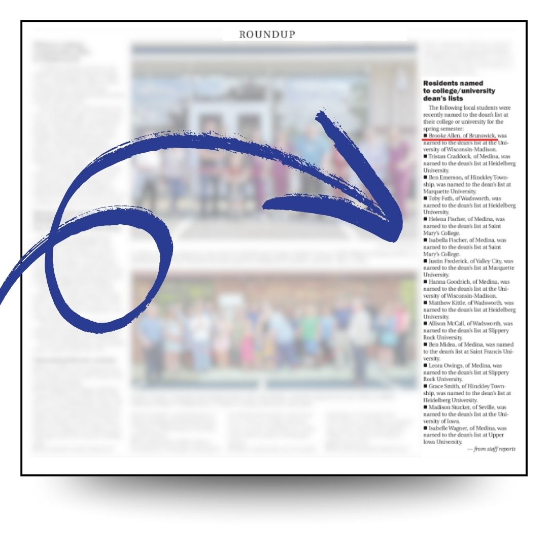 Congrats to <a href="/BCSDBrunswickHS/">Brunswick High School</a> alum Brooke Allen for being named to the dean’s list at the University of Wisconsin-Madison.  Way to go, Brooke!  We are so proud of you!  For more details, please check out today’s <a href="/MedinaGazette/">The Gazette</a>.  #BrunswickPRIDE 

ow.ly/lh6b50WfCHC