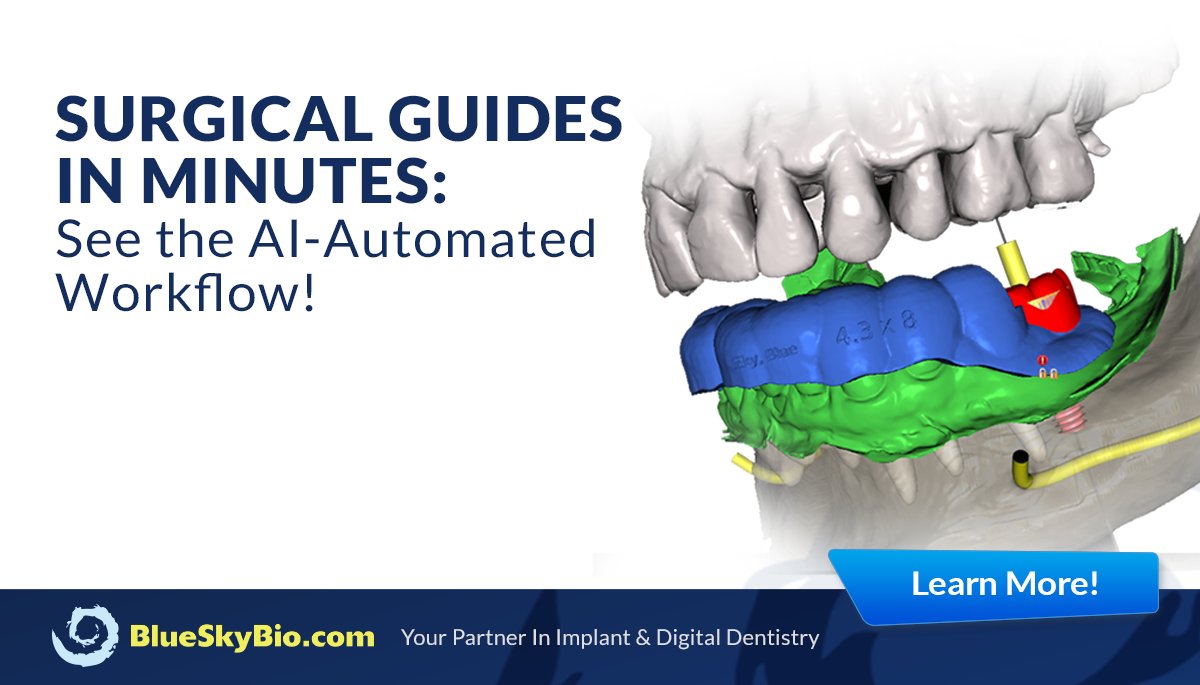 BlueSkyBioLLC's tweet photo. Surgical Guides in Minutes: See the AI-Automated Workflow!
https://t.co/BW4LzUd1dz
#blueskybio #blueskyplan #surgicalguides #ai #automatedworkflow #implantology #dentalproducts https://t.co/ROPyTzFpua