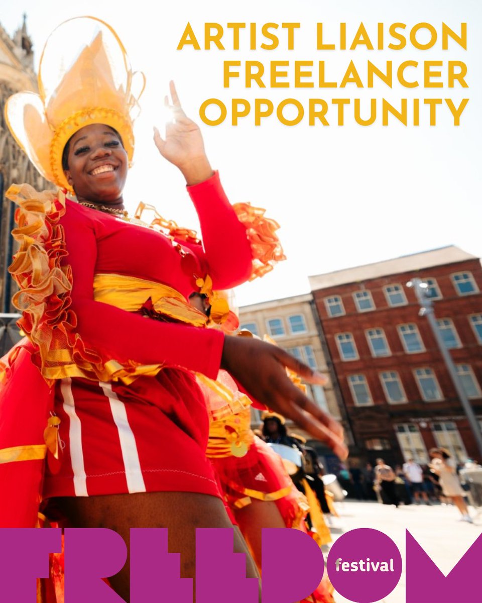 FreedomFestHull's tweet image. We’re recruiting for an artist liaison! Freedom Festival Arts Trust is looking for an experienced Freelance Artist Liaison Producer. Closing date: 5pm Monday 30 June 2025
freedomfestival.co.uk/opportunities/…