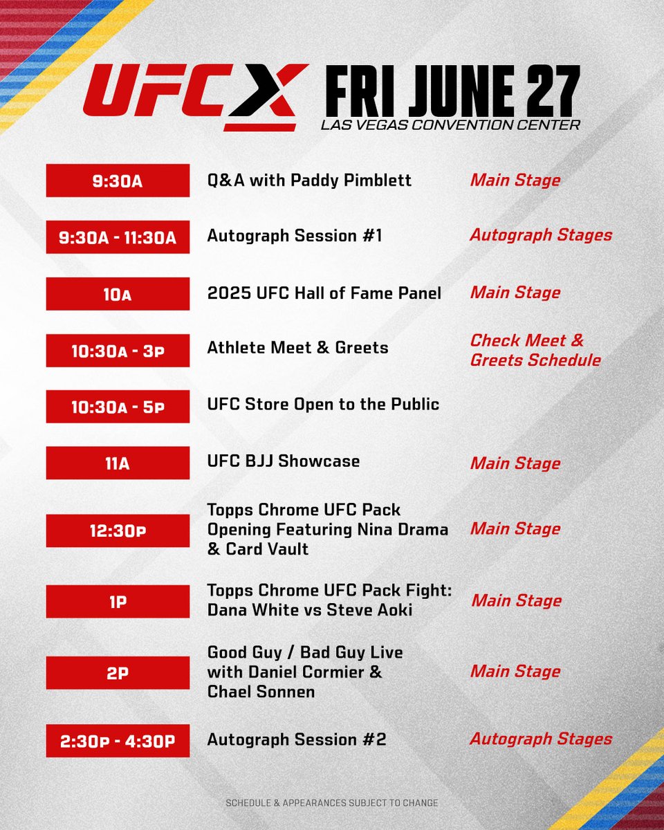 ufc's tweet photo. Your weekend plans = MADE 👊

UFC X kicks off this Friday! 

Get tickets here: https://t.co/YEOJ5D2UEr | #UFCFightWeek https://t.co/0Em9lkrW3V